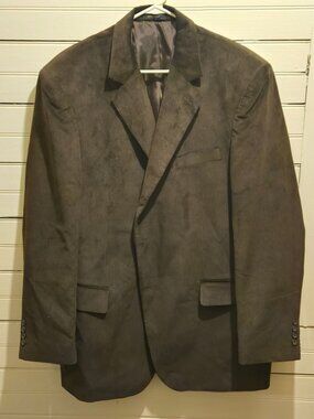 George Suit Coat Mens XXL Brown Corduroy Lined Notched Pockets Two Button Jacket